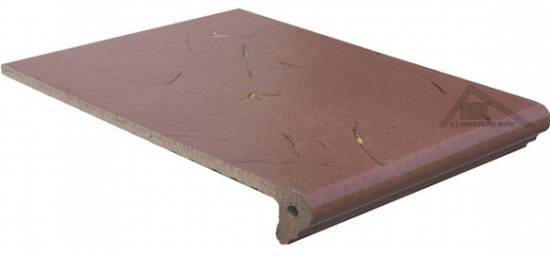 Клинкерная ступень фронтальная Antik Bronze Weinrot ABC Klinkergruppe 240x335x40/10 мм